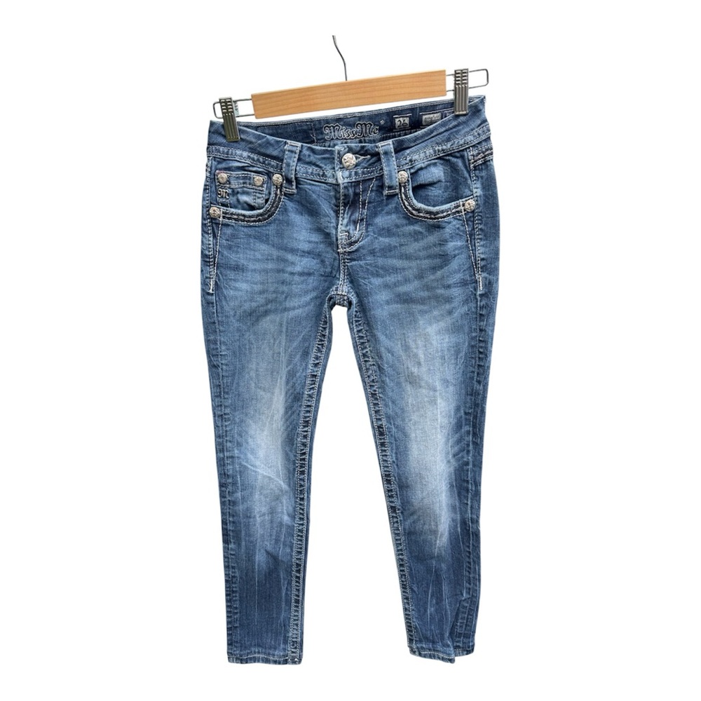 Miss Me Signature Skinny Blue Cropped Jeans